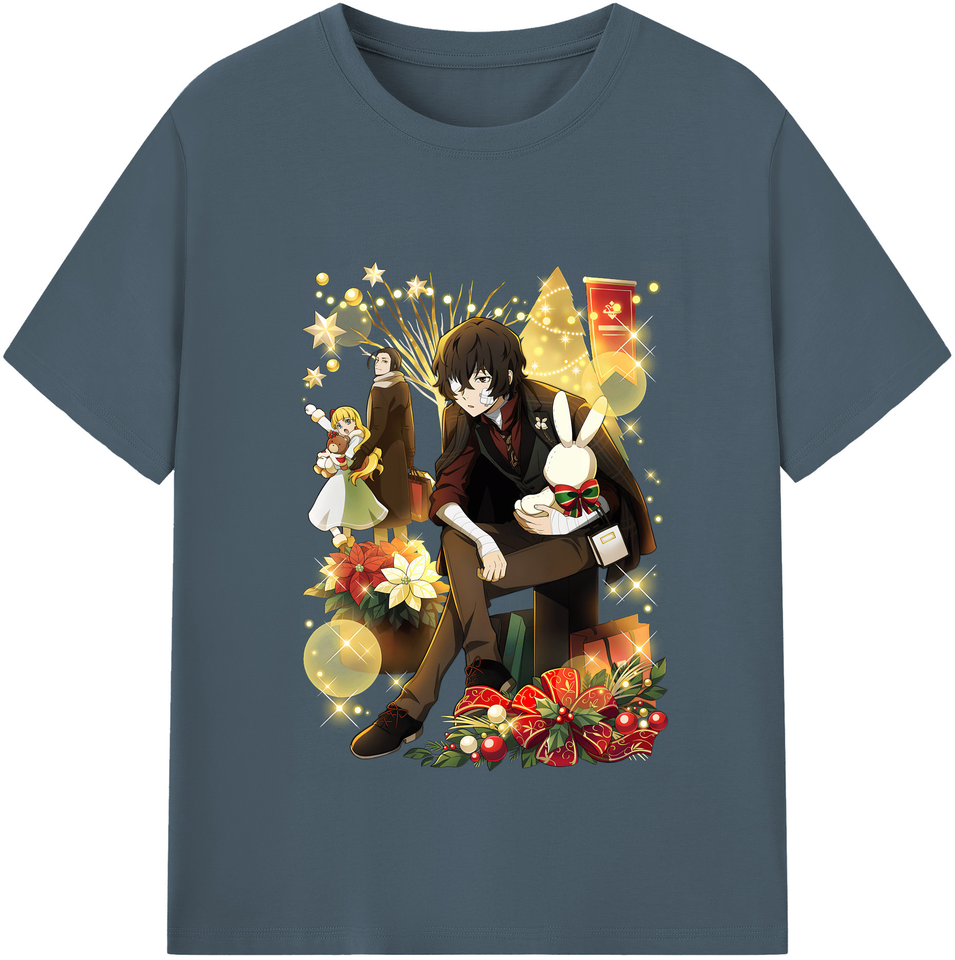 （画像用） 文豪ストレイドッグス Bungo Stray Dogs 綿100％半袖Tシャツ（フロントプリント）